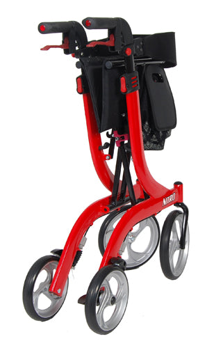 Nitro Rollator  Red or Black Walker with 10  Casters