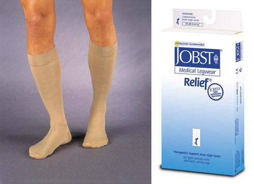 Jobst Relief K/H CT 15-20 mmHg Beige  Large from the Jobst Relief 15-20 Knee Highs collection