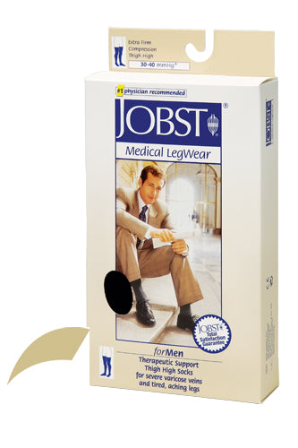 Jobst for Men 30-40 Thigh-Hi Khaki Large from the Jobst for Men 30-40 Thigh collection