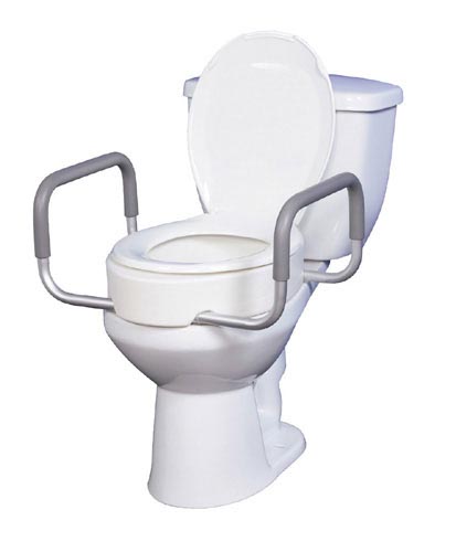 Elevated Toilet Seat w/RemArms For Regular Toilet Seat T/F KD from the Raised Toilet Seat collection