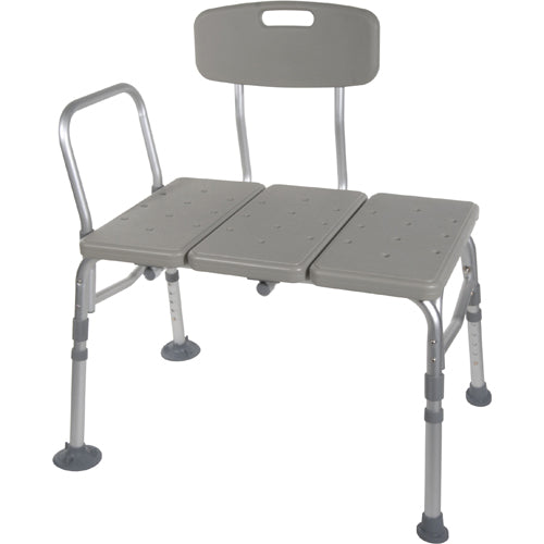 Transfer Bench Plastic (Drive) 3-Section and Backrest-Gray from the Transfer Benches collection