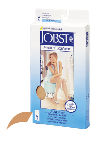 Jobst UltraSheer 15-20 mmHg CT K/H Medium Sun Bronze from the Jobst Ultrasheer 15-20 Knee Hi collection