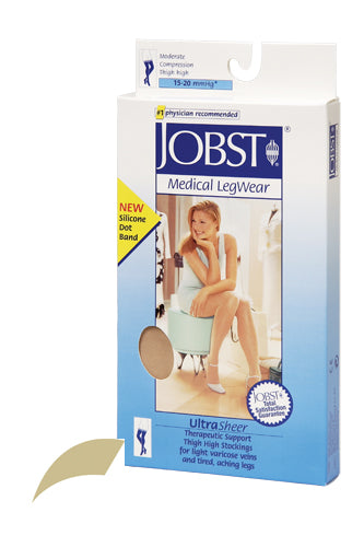Jobst Ultrasheer 15-20 Thigh w/Dot  Natural Large from the Jobst Ultrasheer 15-20 ThighHi collection