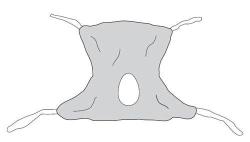 Patient Sling  Full Body Mesh  Commode Opening  XL from the Patient Lifters, Slings, Parts collection