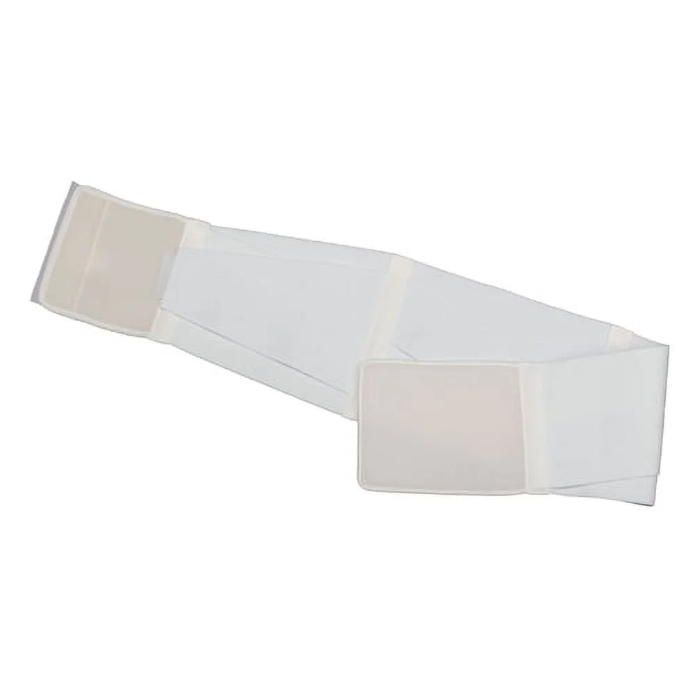 White compression bandage on a white background back brace