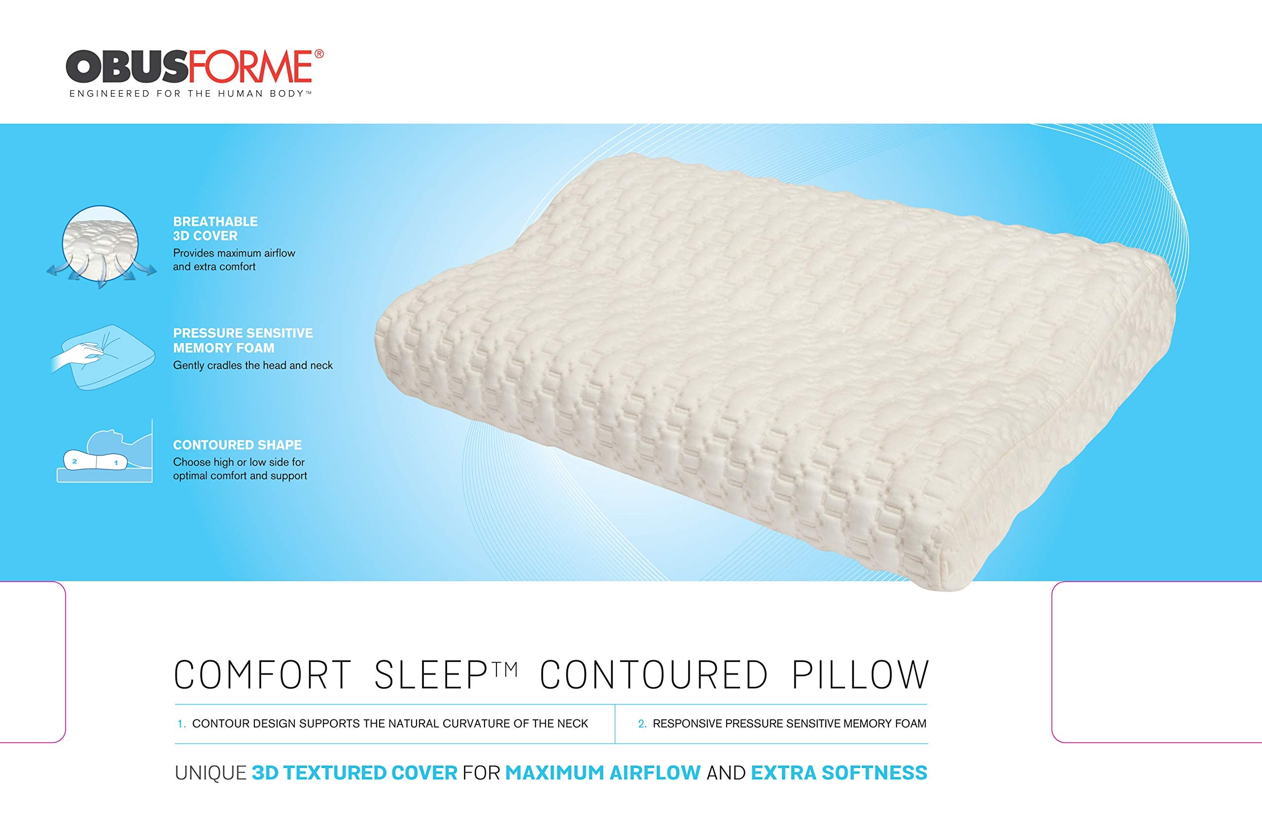 Comfort Sleep Contoured Pillow by Obusforme