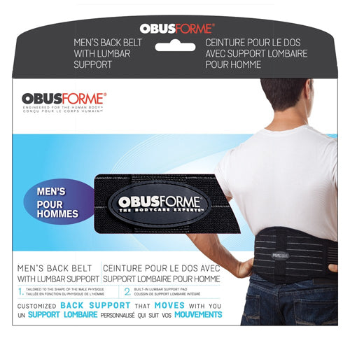 Obusforme Back Belt Male Lumbar Support Black