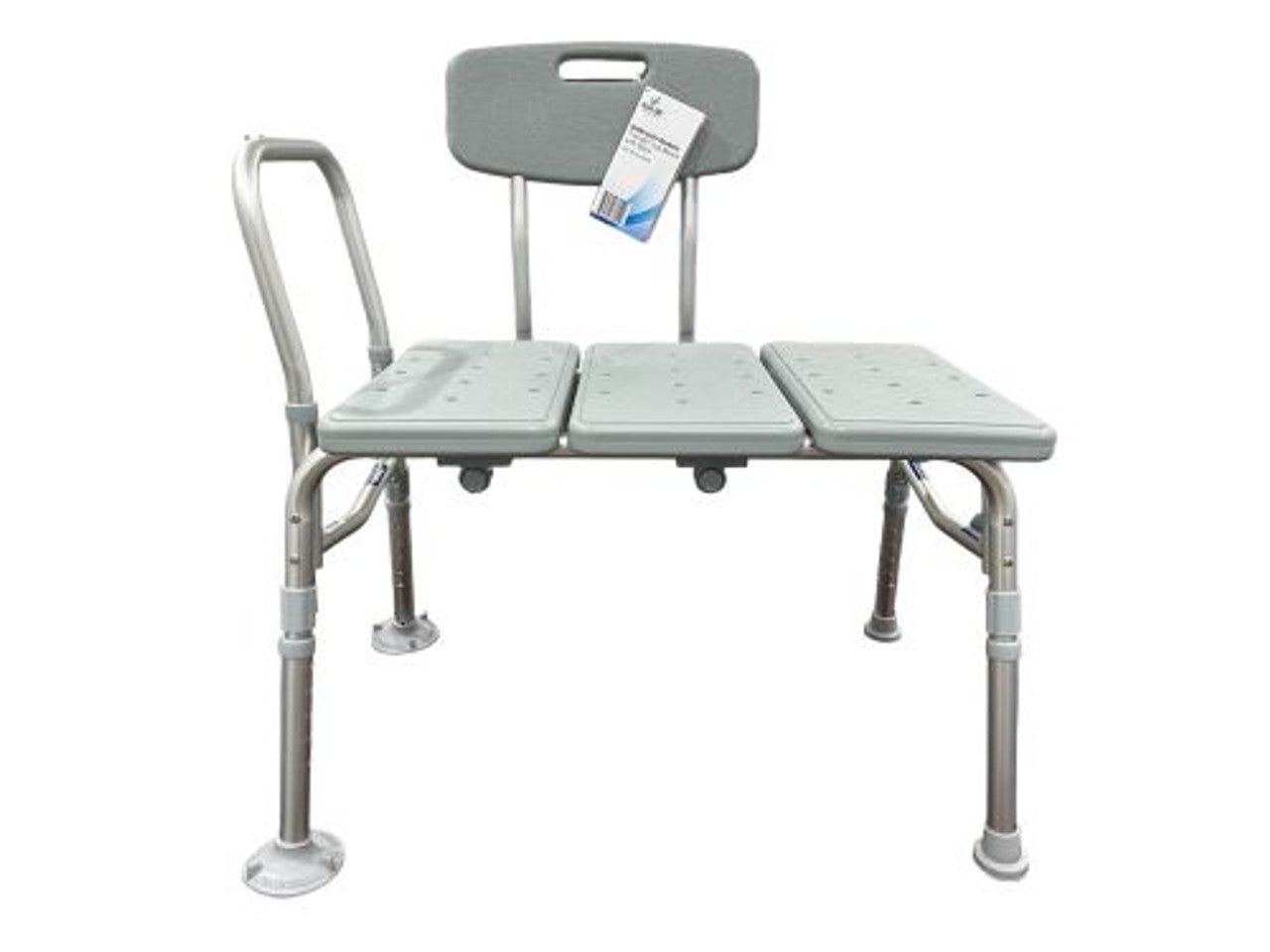 Bathroom Perfect Transfer Bench w/Back  Blue Jay