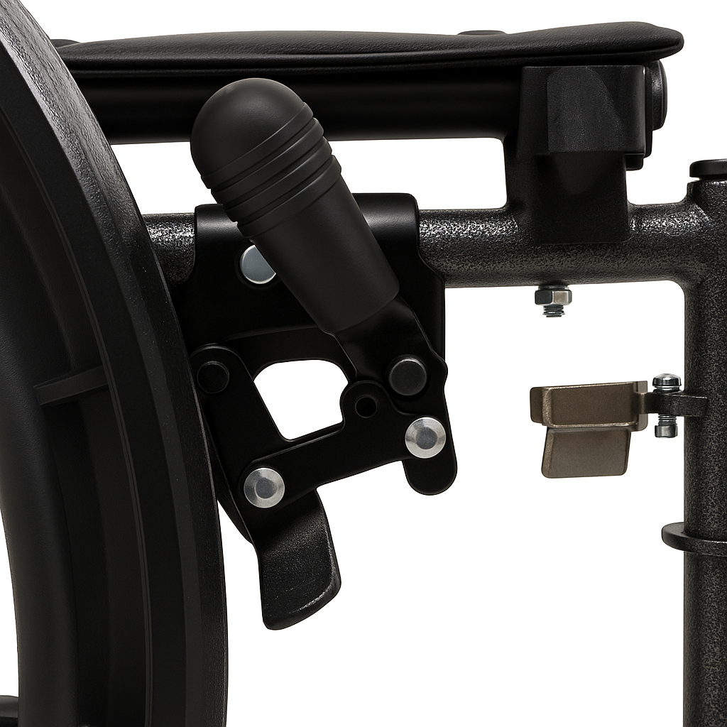 K3 Wheelchair 18 x16  Flip Up Height Adj Desk Arms ELR