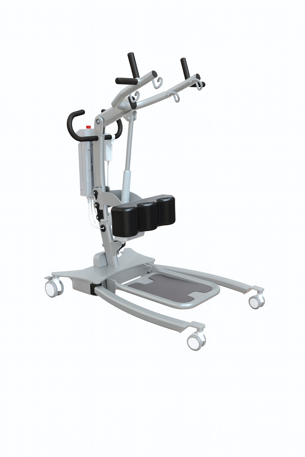 Medical equipment, specifically a patient lift, on a white background