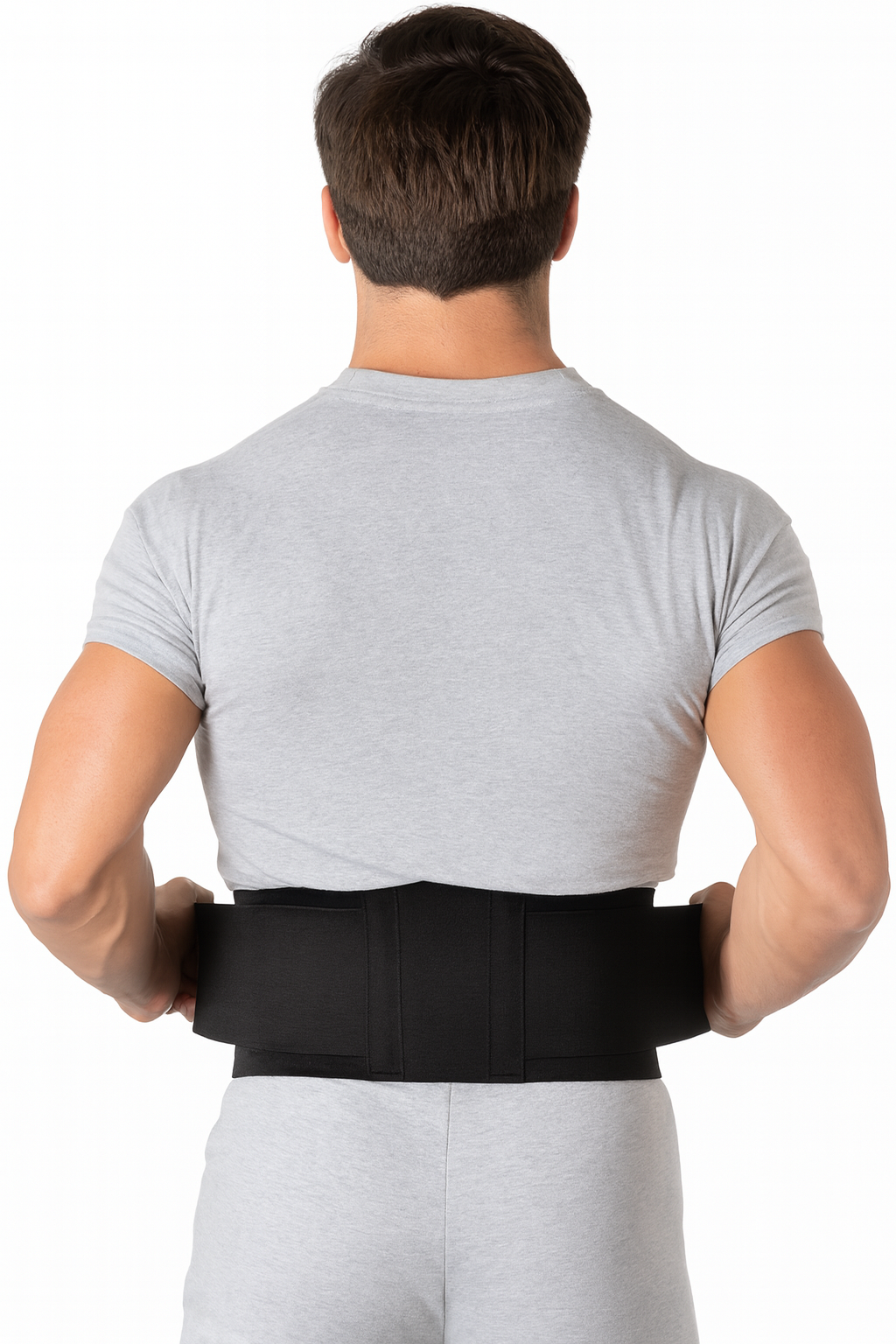 SportAid 6" High Back Support Belt Black