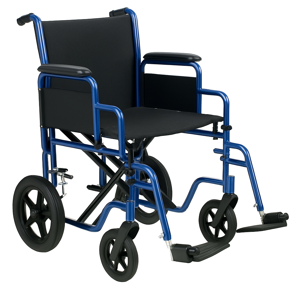 Transport Wheelchair Bariatric 20  Wide  Blue or red