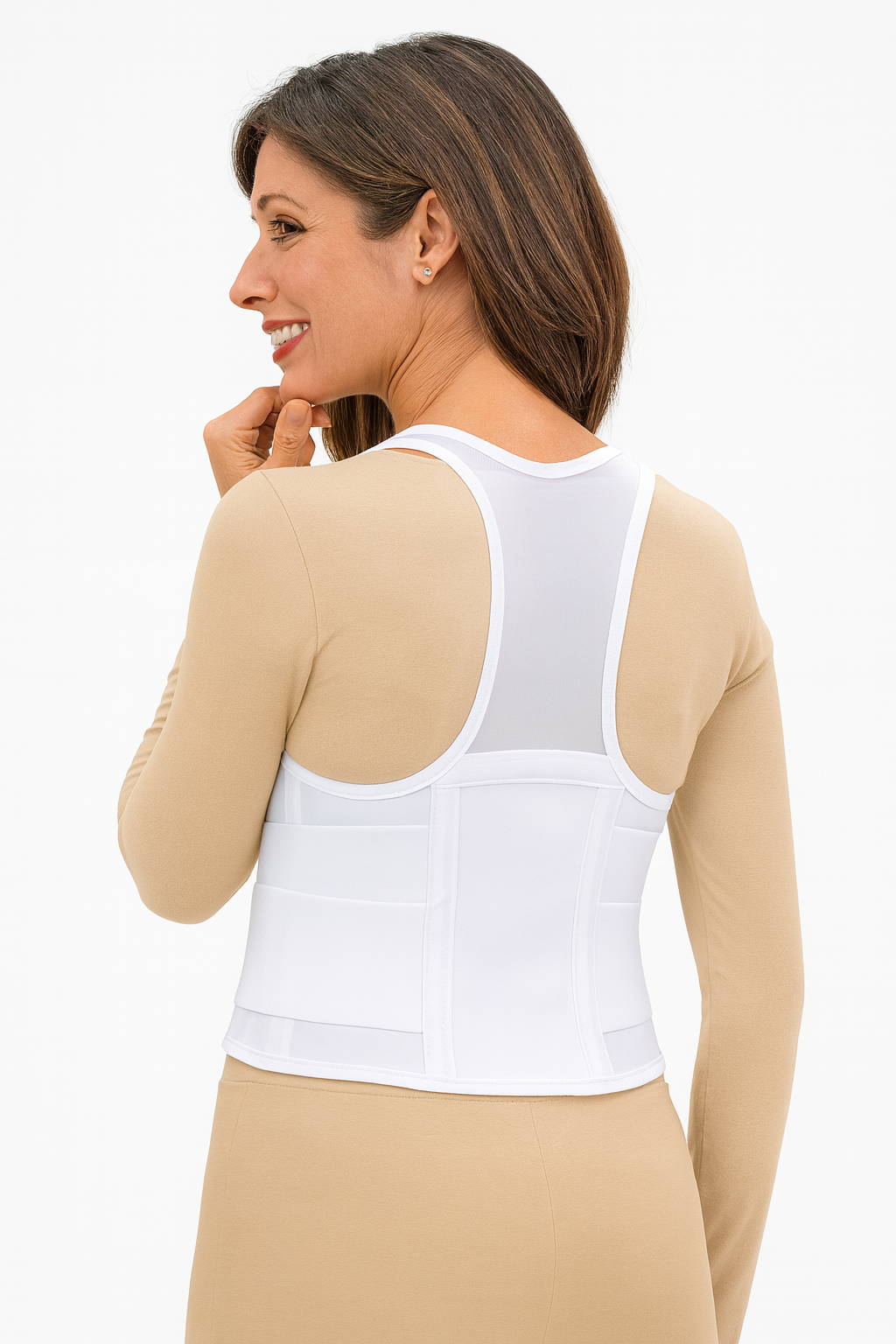 Cincher Female Back Support Back Brace White