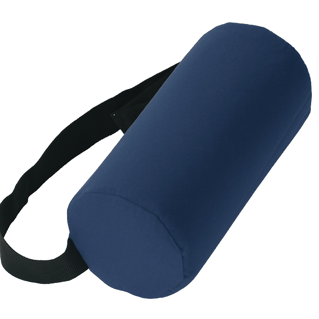 Full Lumbar Roll Firm Support with Strap (Navy, 5" x 11")