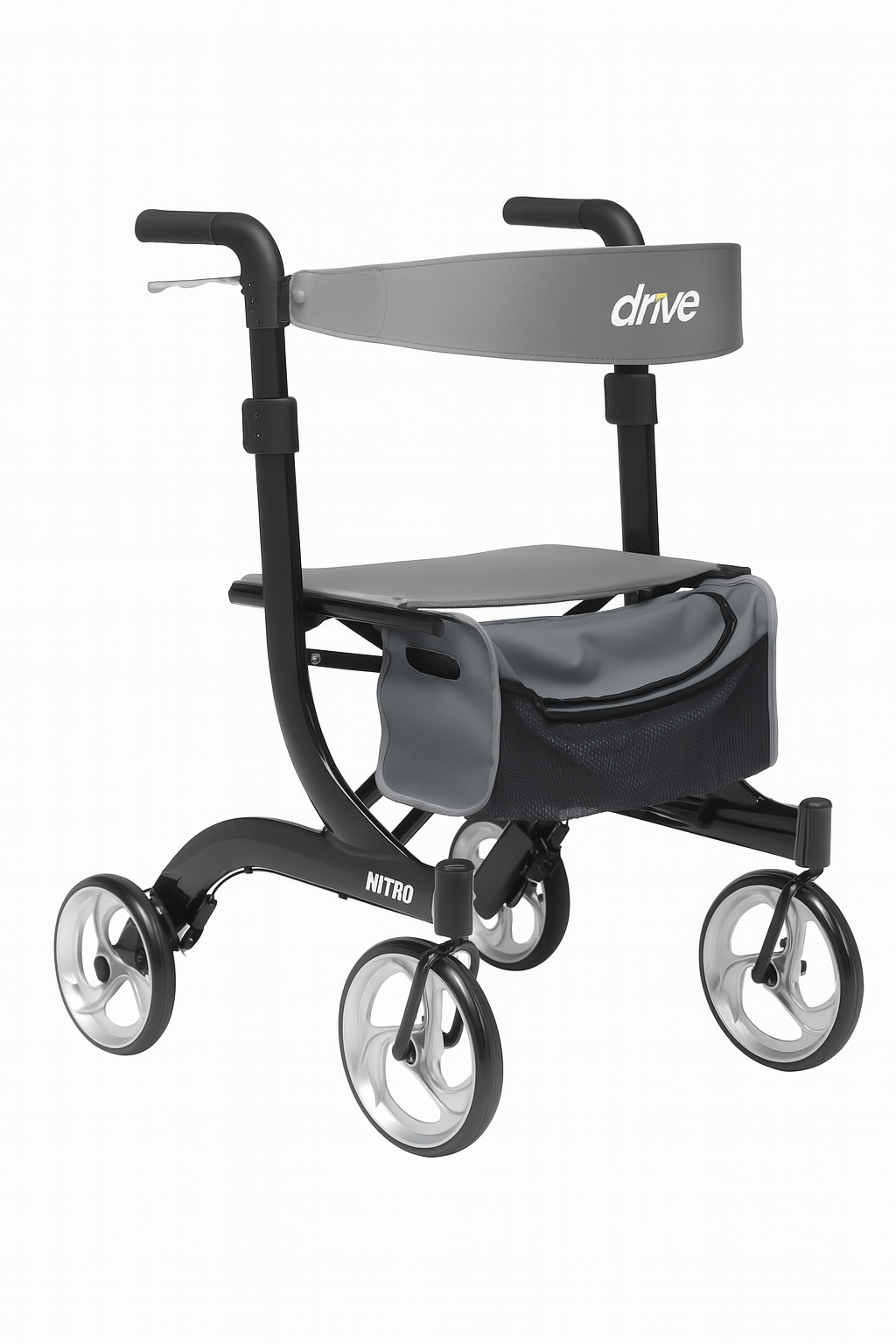 Nitro Aluminum Rollator  Black Tall 