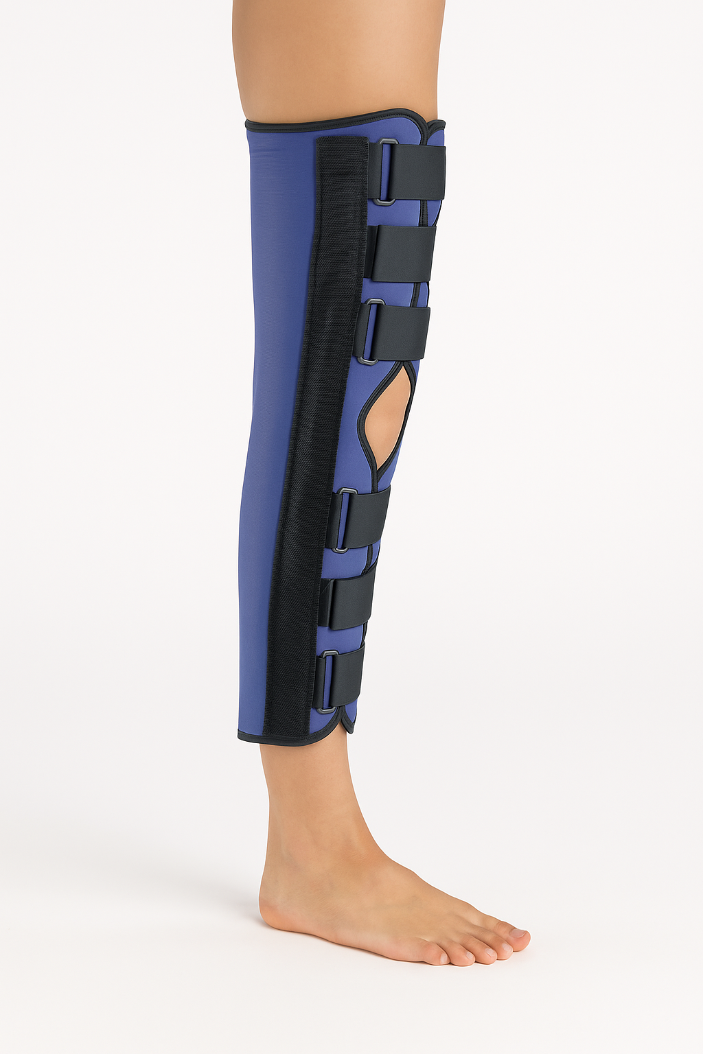 Super Knee Splint Foam/Mesh Immobilizer with Posterior and Lateral Stays