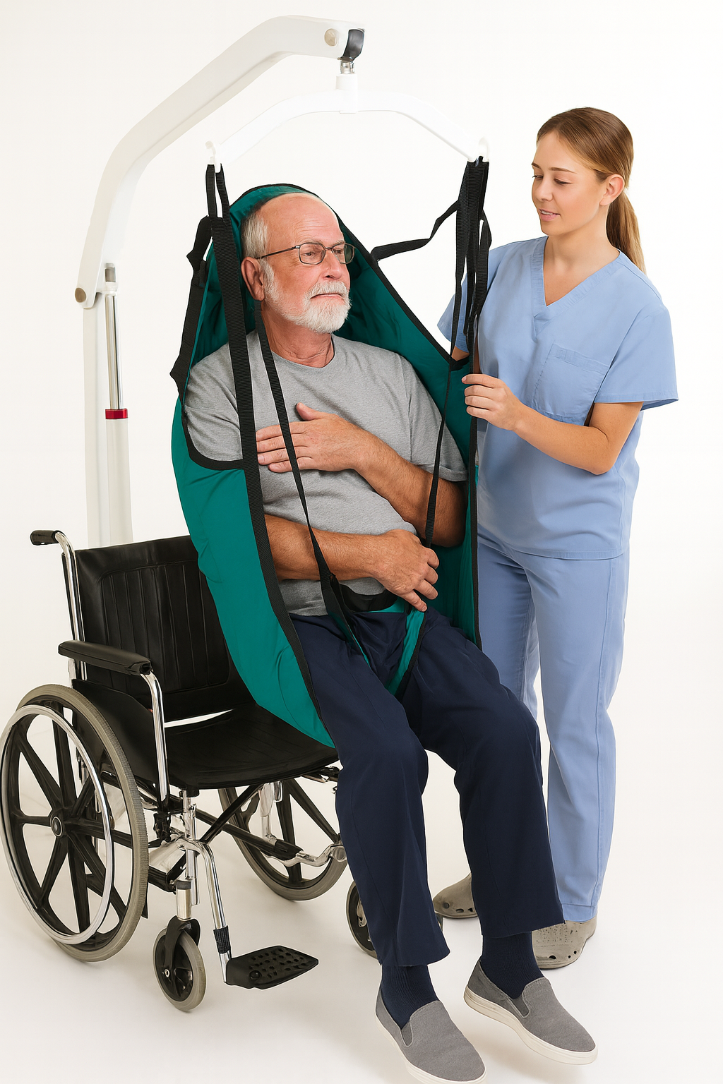 Hoyer Padded U-Sling with Head Support Polyester