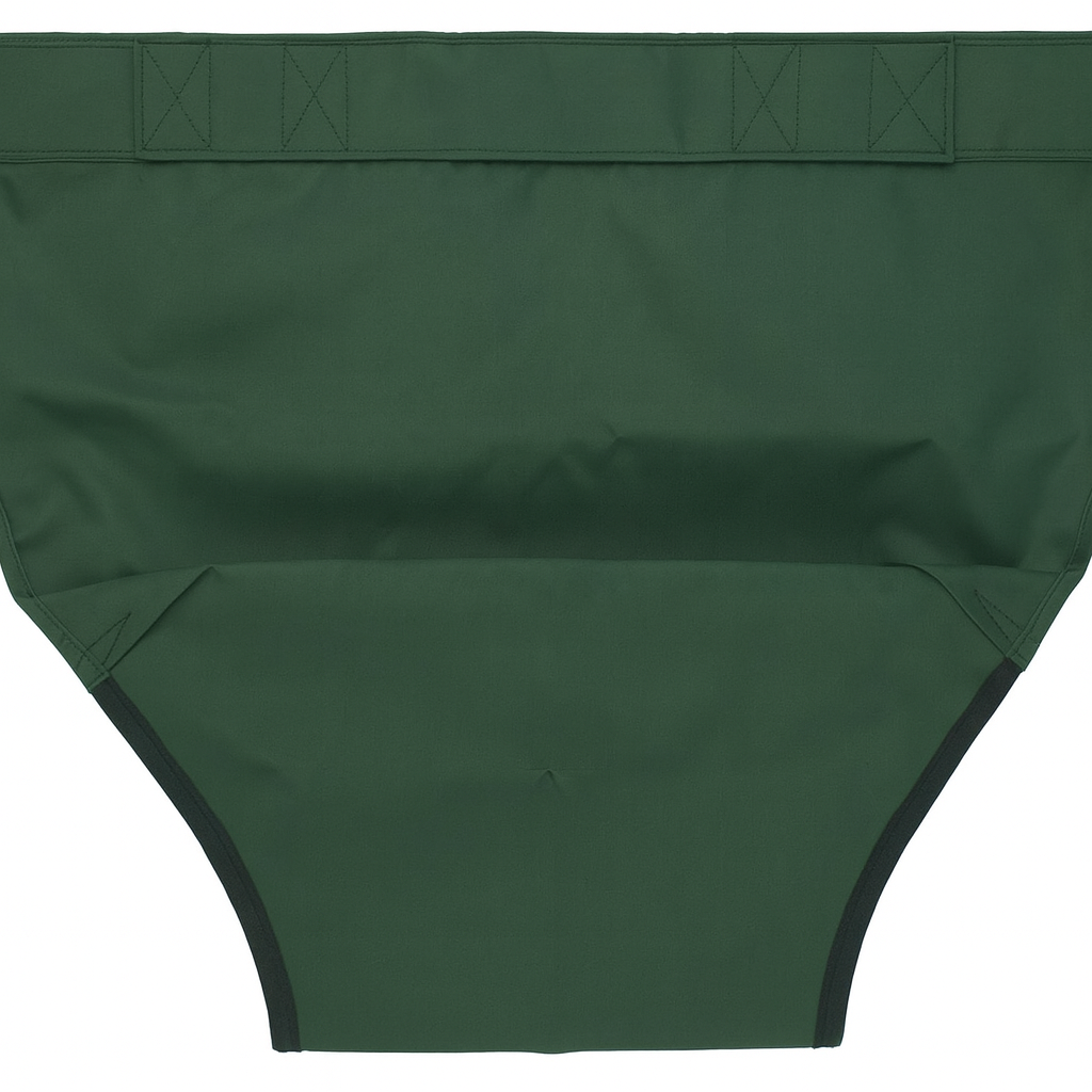 Green underwear on a white background