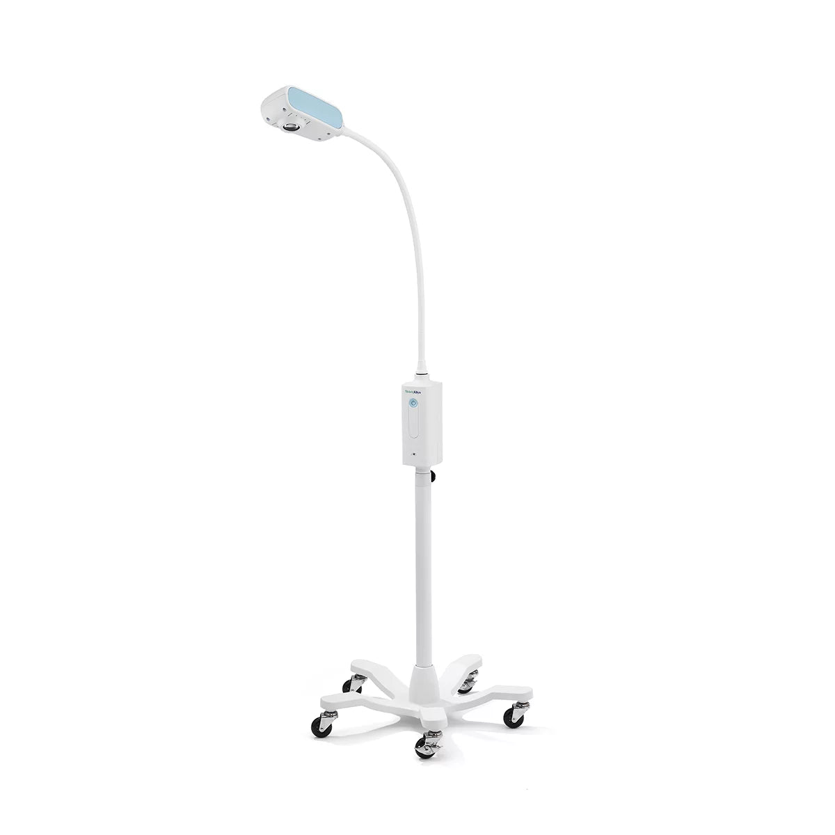 White medical examination light on a white background