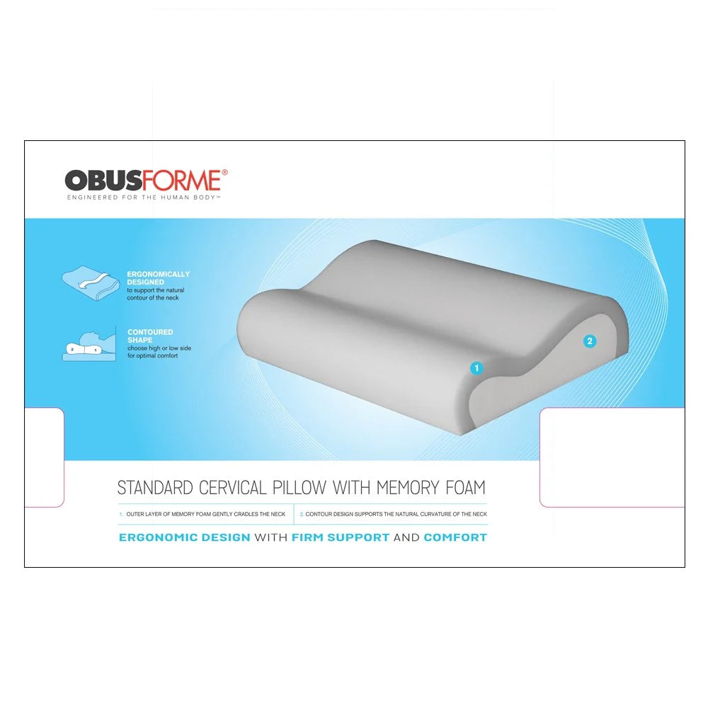 Obus Memory Foam Contoured Support Pillow