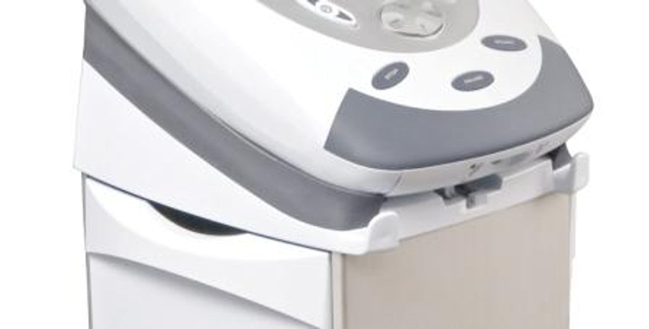 White and gray iron on a white background